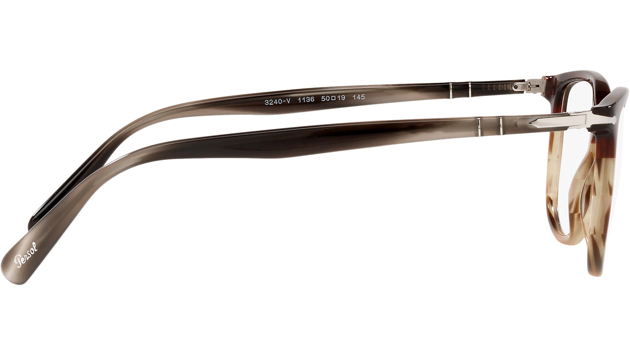 PO3240V striped brown and grey and beige