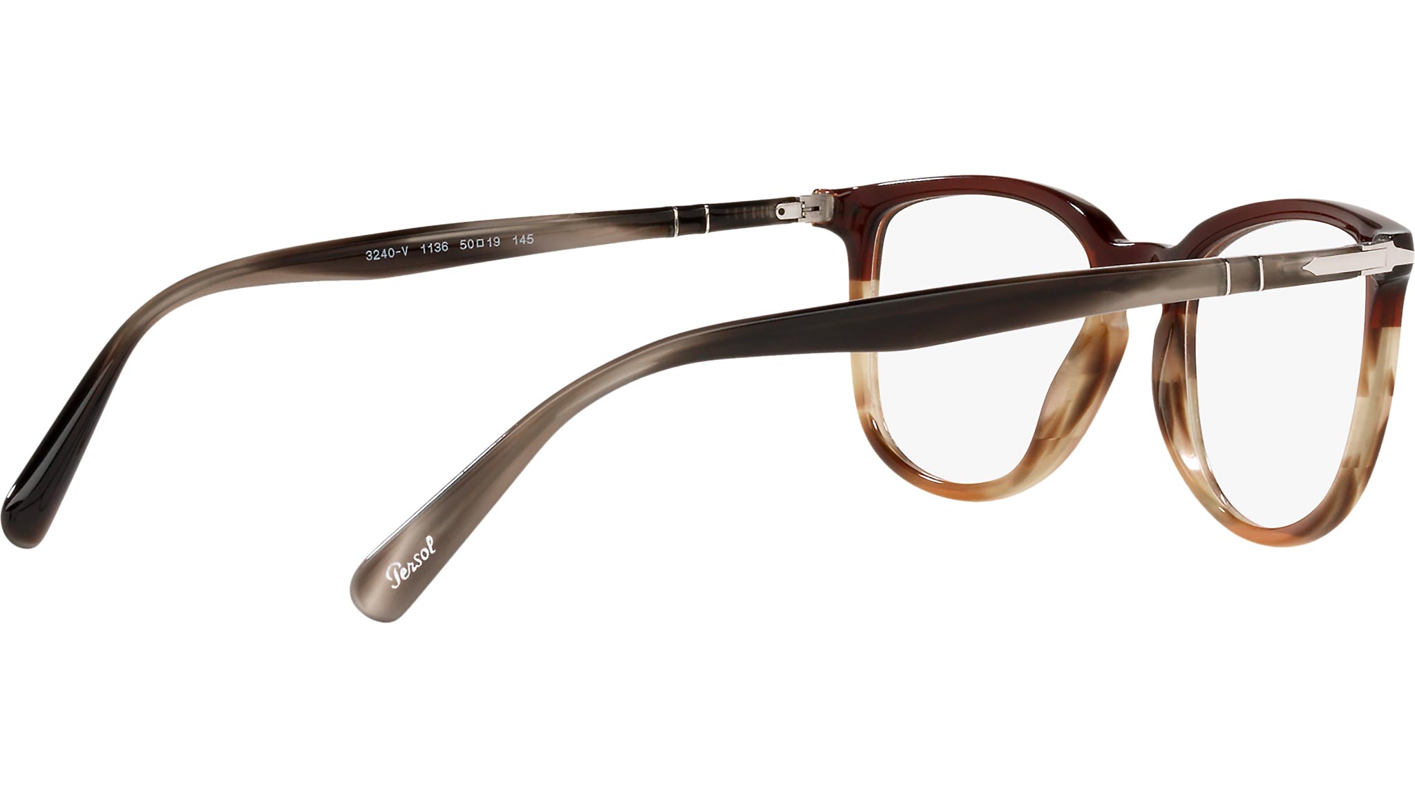 PO3240V striped brown and grey and beige