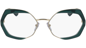 ME2628 315 shiny gold and transparent green
