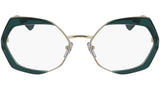 ME2628 315 shiny gold and transparent green