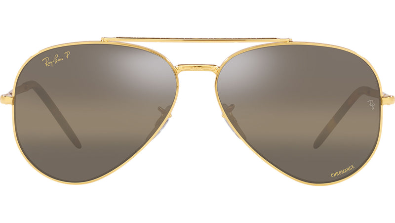 New Aviator RB3625 9196G5 Gold Brown