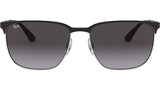 RB3569 90048G black on silver