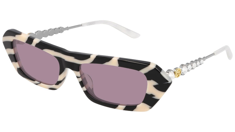 GG0642S ivory black and violet