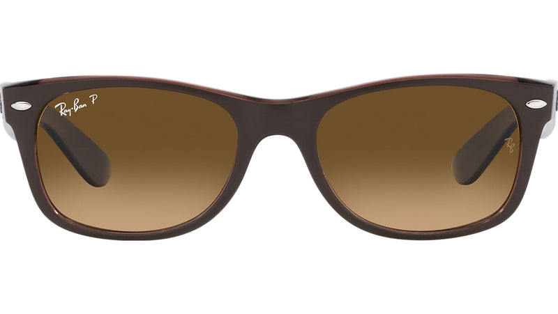 New Wayfarer RB2132 6608M2 matte brown on transparent bro