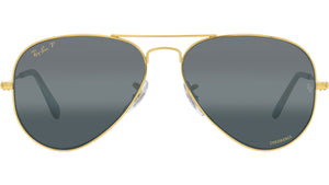 Aviator Chromance RB3025 9196G6 Gold Blue